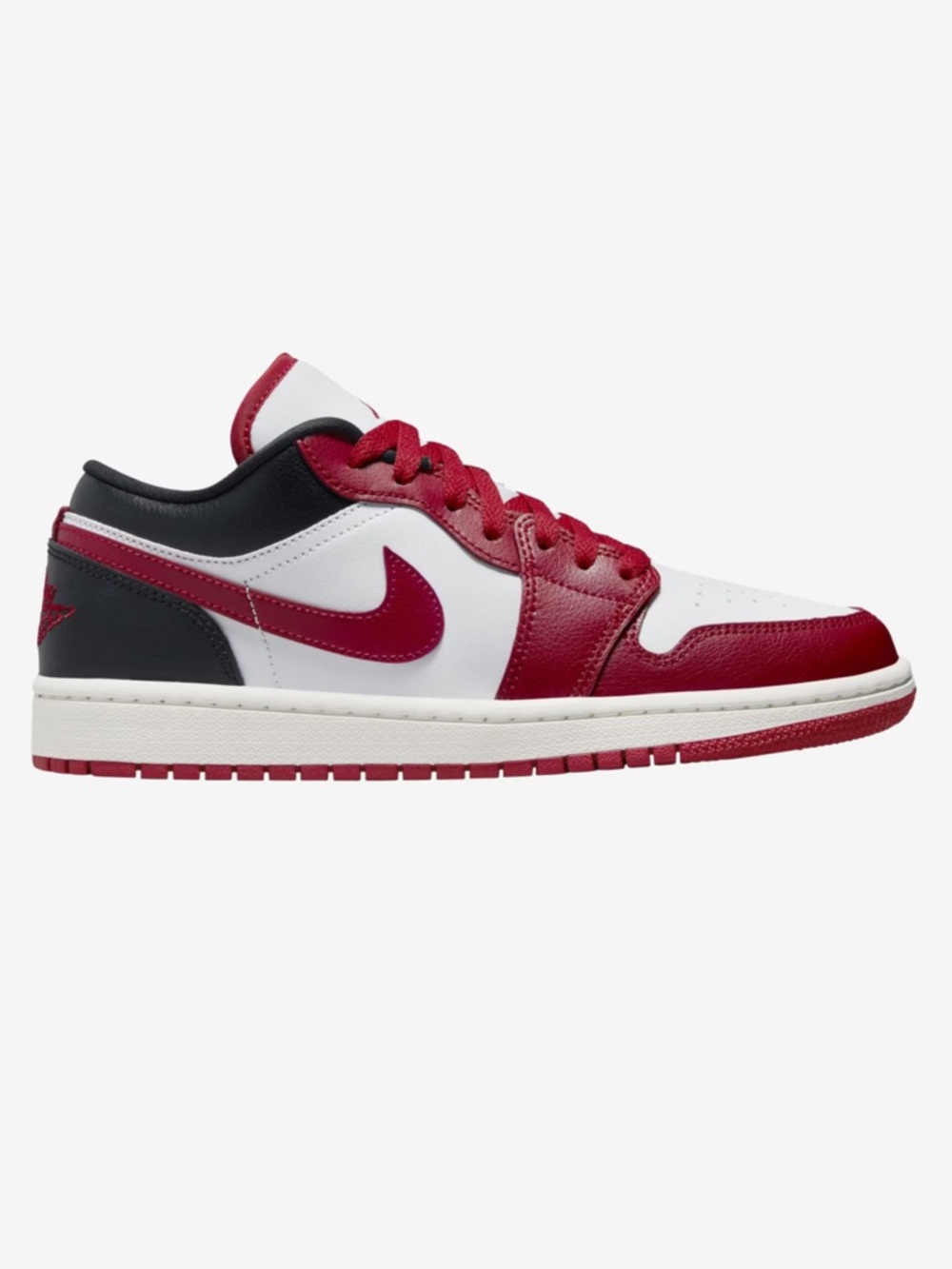 Nike Air Jordan Low Top Sneakers in White & Red